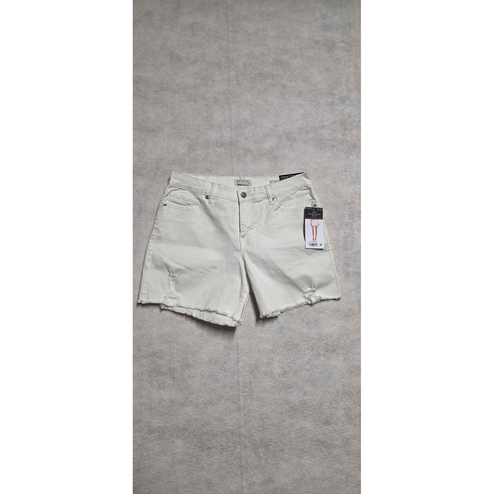 Sofia Jeans Lila Relaxed Short Size 6 White Distressed Mid-Rise Denim Shorts NWT